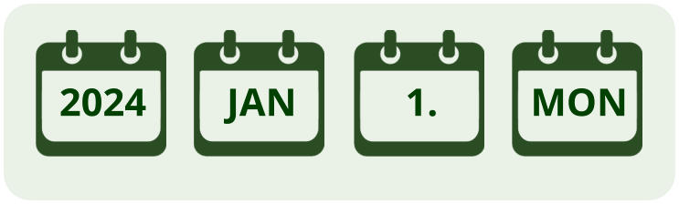 2024 JAN 1. MON