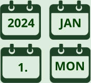 2024 JAN 1. MON